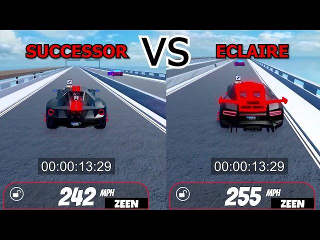 Successor VS Eclaire Roblox Jailbreak Speed Test