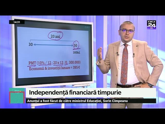 Independență financiară timpurie. Banii în mișcare, Digi24