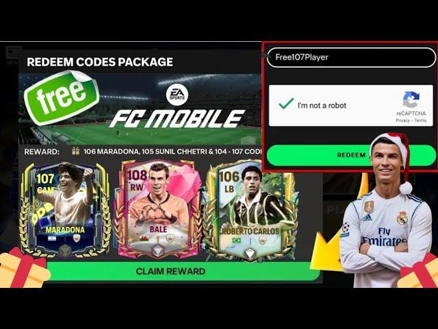 FC MOBILE REDEEM CODE ! ️ FREE GIFT 107 PACK NEW EVENT  #fcmobile #fc_mobile #fcmobile25