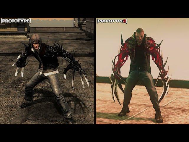 Prototype Vs Prototype 2 [Remastred Mod] power skins & Ultimate ability | 1440p Comparison #