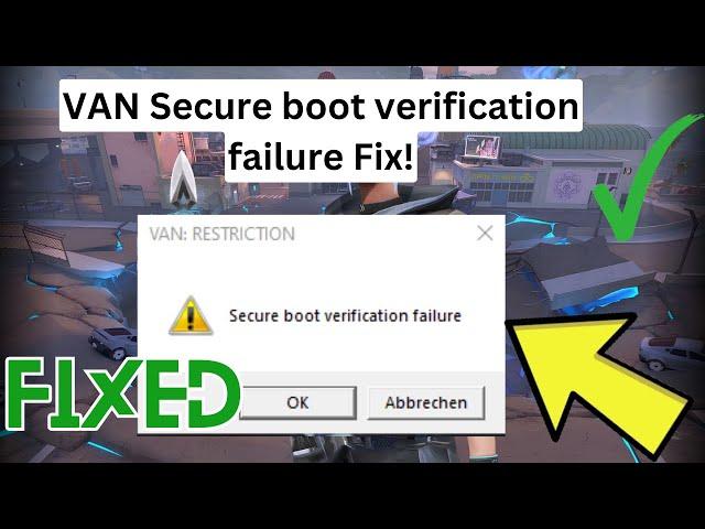 How to Fix VAN Secure boot verification failure | how to enable secure boot