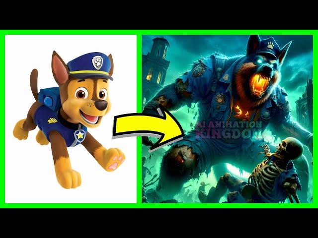 Paw Patrol as Giant Zombies | Ai Animation Kingdom 2