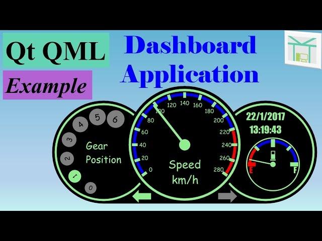 Qt QML Example 2 - Dashboard