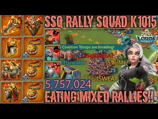 lords mobile: MYTHIC RALLY TRAP VS SSQ RALLY SQUAD 1900% INCOMING! T3 EMPEROR TRAP VS K611! SAVAGE 