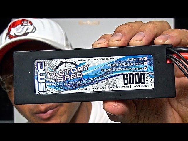 SMC 2 CELL 7.4 VOLTS 6OOO MAH 80C LIPO BATTERY -  FIRST LOOK