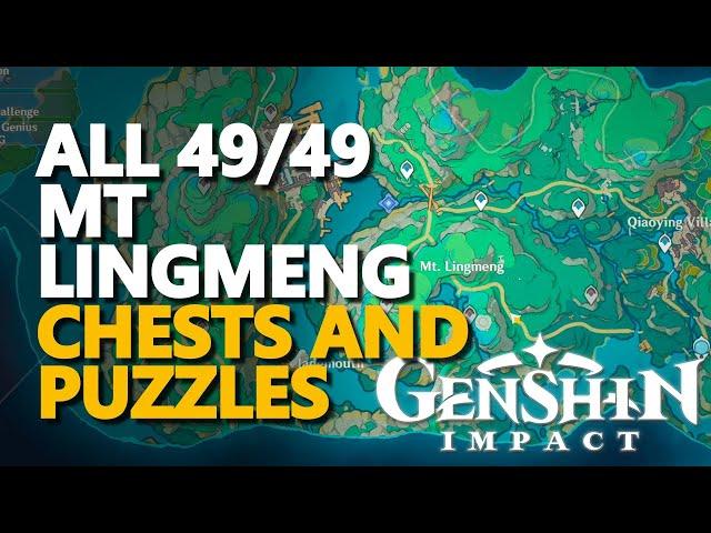 All Mt Lingmeng Chests and Puzzles Genshin Impact