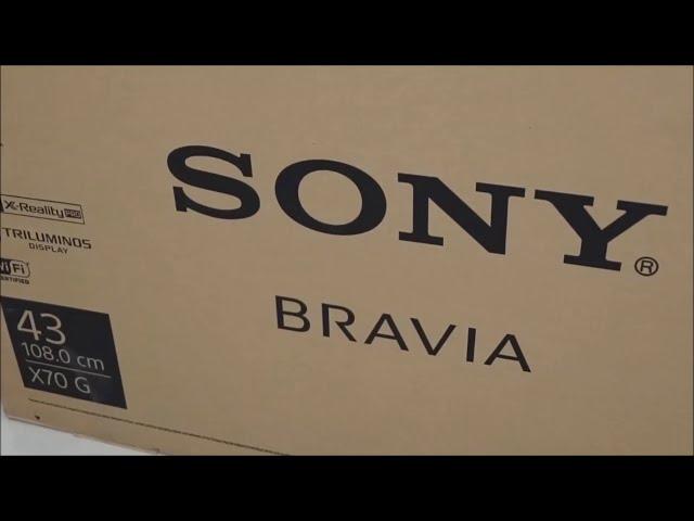 sony bravia x7002g 43 inch 4k TV Unboxing, setup, installation , drilling, wall mount, video quality