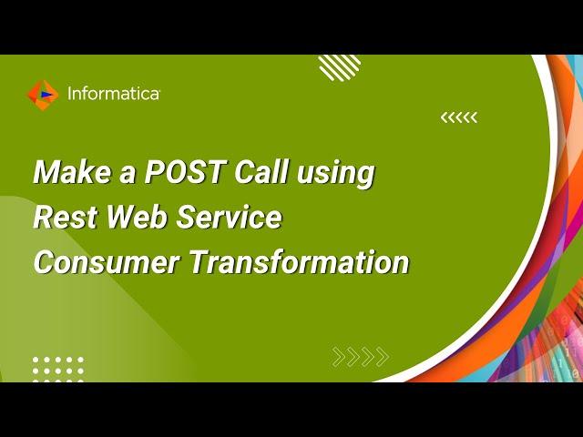 How to Make a POST Call using Rest Web Service Consumer Transformation in IDQ