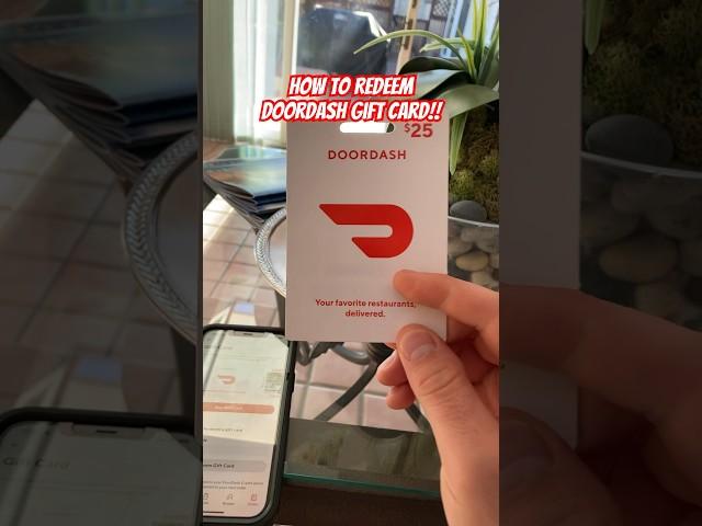 How To Redeem DoorDash Gift Card!! #shorts