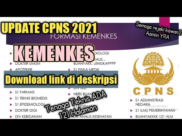 Formasi cpns 2021 Kemenkes RI