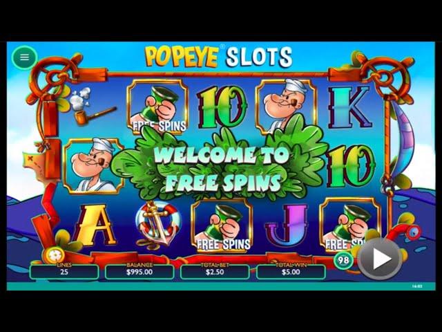 Popeye Slots from Vibra Gaming (Bonus Compilation)