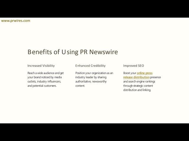 Introduction to PR Newswire