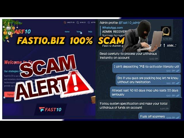 Fast10.biz 100% scam | didn't even last 22 days | I fought with those admins and scammers