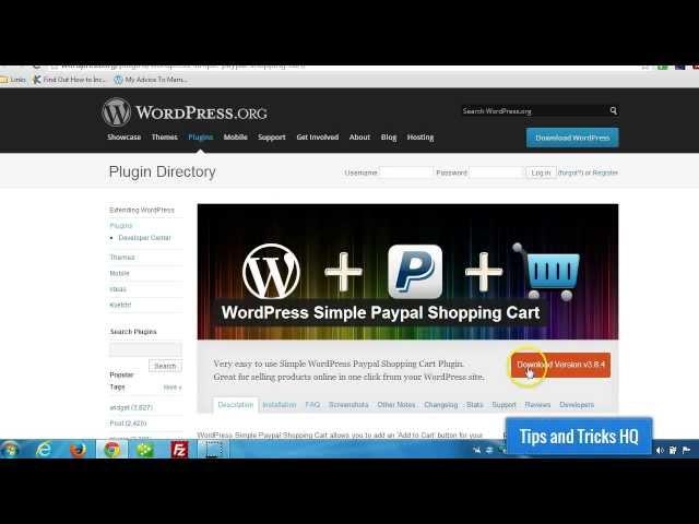 WordPress Simple Shopping Cart Usage