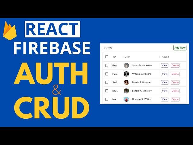 React Firebase Tutorial | AUTH - CRUD - Image Upload