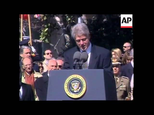 USA: BILL CLINTON MEETS ITALIAN PRESIDENT OSCAR LUIGI SCALFARO