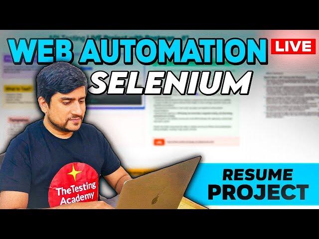 LIVE Web Automation Project with Selenium #1 - From Start to Finish( Add to Resume)