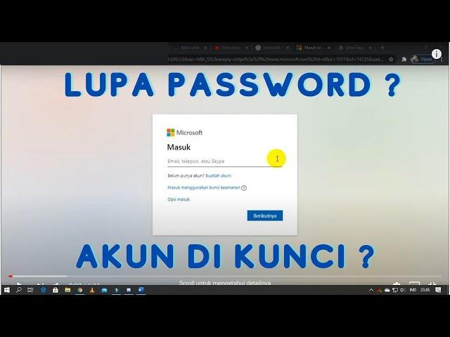 CARA MEMULIHKAN AKUN MICROSOFT !