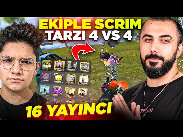 EKİPLE İDDİALI 4 VS 4 VS 4 VS 4 ATTIK! (SASUKE TAVALANDI OLAY ÇIKTI!!) | PUBG MOBILE