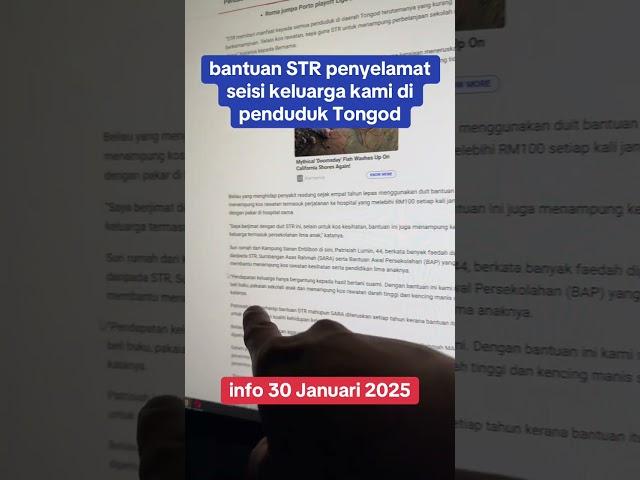 Bantuan STR 2025 penyelamat Penduduk Tongod