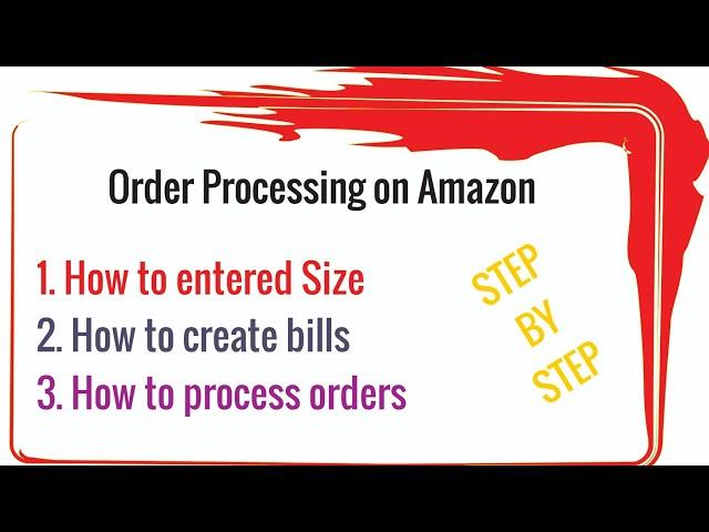 How to process amazon orders | Order processing on Amazon || Seller Central Amazon