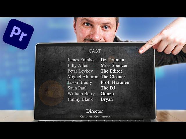 How to Make Rolling Film Credits in Premiere Pro 2023!