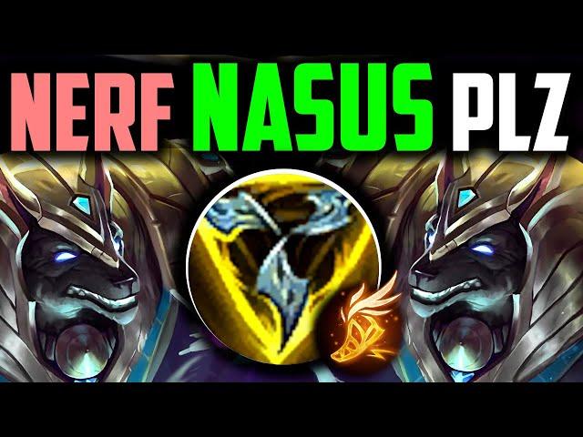 NASUS IS A MONSTER NOW (DON'T DIE HIT 6 WIN...) How to Play Nasus Top & CARRY Season 14