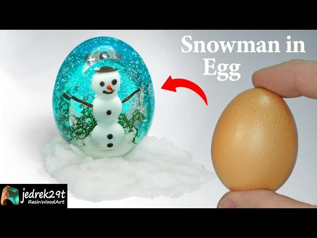 Making Snow GLOB in Egg / Christmas Ideas / RESIN ART