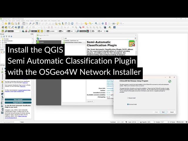 Install the QGIS Semi Automatic Classification Plugin with the OSGeo4W Network Installer