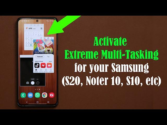 Activate EXTREME MULTITASKING on your Samsung Galaxy (S20, Note 10, S10, etc)