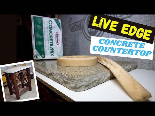 Concrete Countertop with a LIVE EDGE!