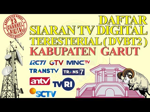 DAFTAR SIARAN TV DIGITAL TERESTERIAL (DVBT2) KABUPATEN GARUT 17 AGUSTUS 2021