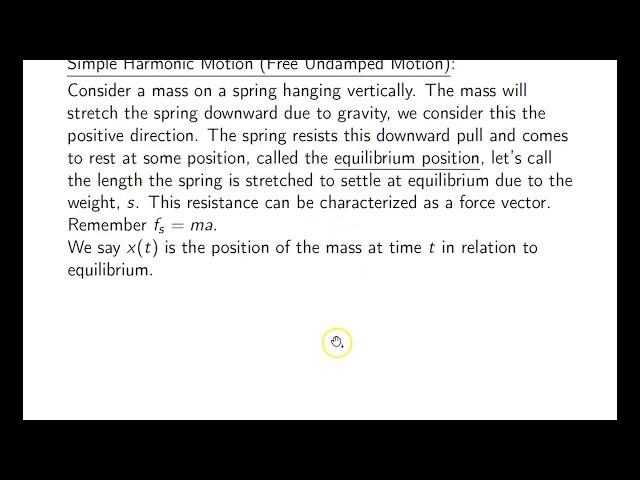 Ch.  5.1   Linear Models - IVPs