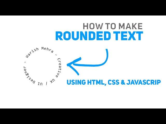 How to make rounded text using css and javascript | Animated Circle Text Effects using Javascript