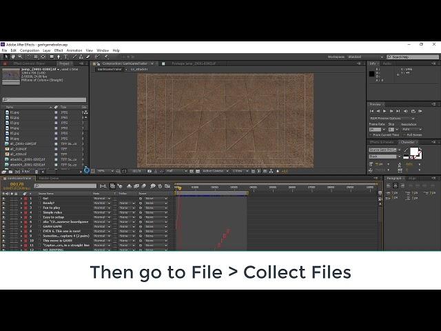 How to package After Effects project files