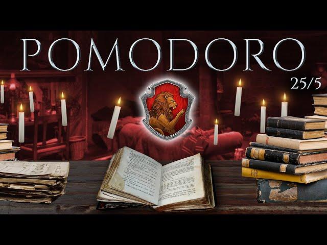 GRYFFINDOR  POMODORO Study Session 25/5 - Harry Potter Ambience  Focus, Relax & Study in Hogwarts