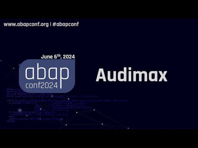 ABAPConf Europe 2024 Audimax