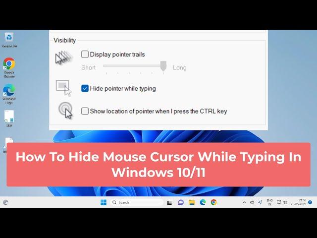 How To Hide Mouse Cursor While Typing In Windows 10/11