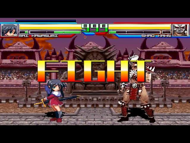 NICK54222 MUGEN: Mai Kawasumi (me) VS Shao Kahn (Kazmer13)