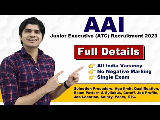 AAI Junior Executive ATC Recruitment 2023 | Salary : 65,000 | Full Details