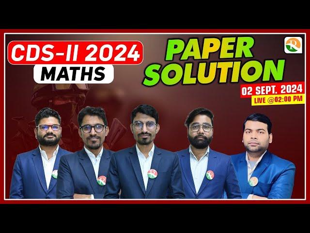 CDS 2/2024 Maths Paper Solution | CDS Maths Answer Key 2024 | CDS Exam Analysis | CDS Exam 2-2024