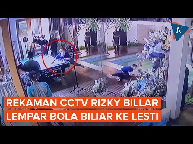 Viral, Video CCTV Detik-detik Rizky Billar Lempar Bola Biliar ke Arah Lesti Kejora