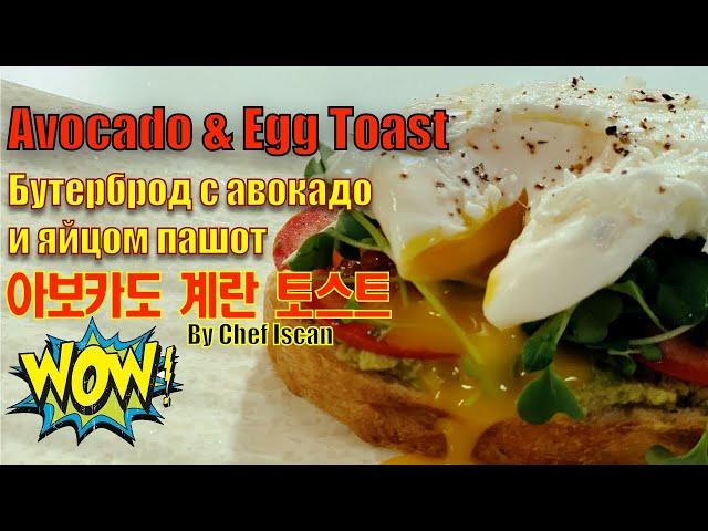 AVOCADO & EGG TOAST / БУТЕРБРОД С АВОКАДО И ЯЙЦОМ ПАШОТ/ 아보카도 계란 토스트