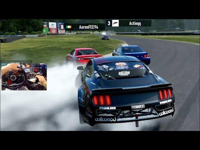 Forza 7 Formula Drift Pack Online- FIRST Impression on Fanatec Wheel | SLAPTrain