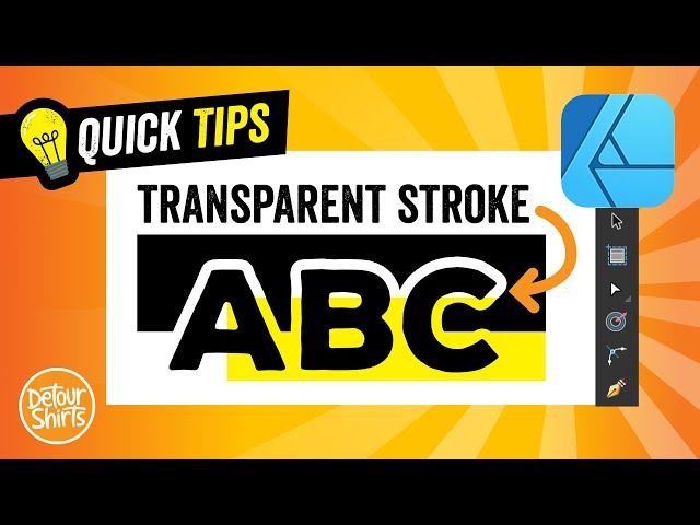 Affinity Designer Quick Tips | Easy Transparent Stroke Tutorial for T-Shirt Design & Print on Demand