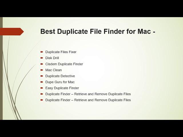 Best Duplicate File Finder for Mac