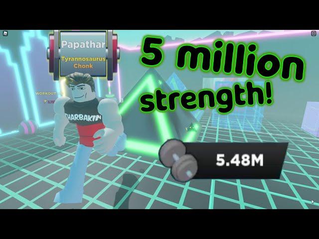 Reached over 5Million Strength! In StrongMan Simulator