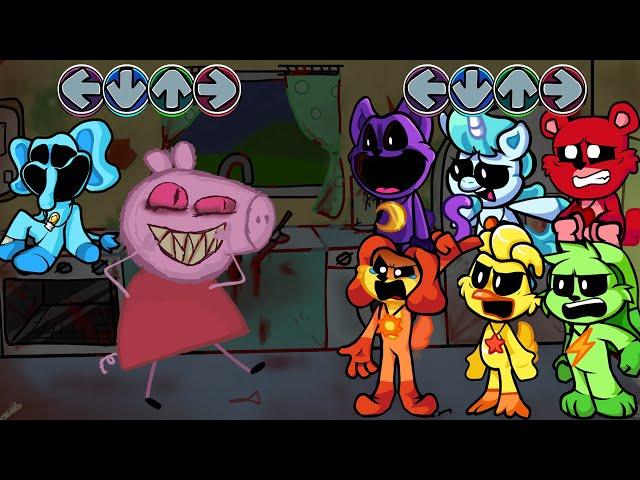 FNF new Smiling Critters ALL PHASES vs Peppa.Exe Sings Bacon Song - Friday Night Funkin'