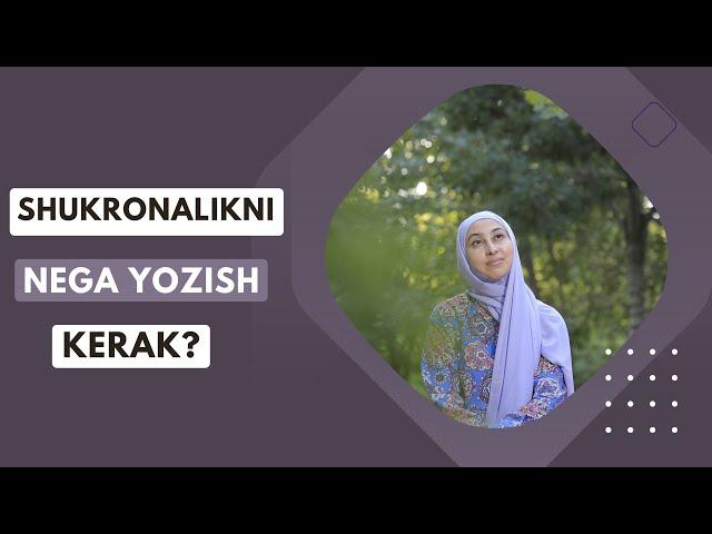 Shukronalik NEGA yozish KERAK?|Sitora G’aybullayevna