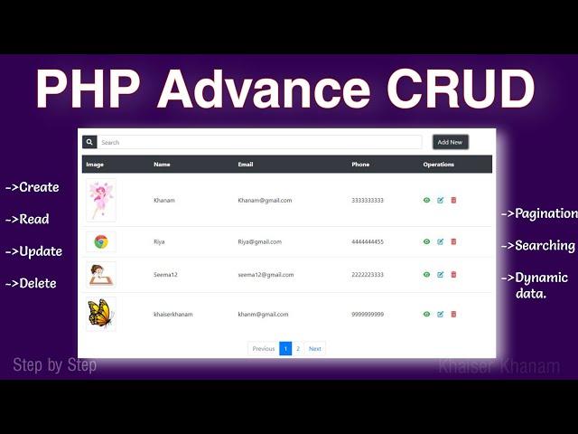 Complete PHP advance CRUD in one video.